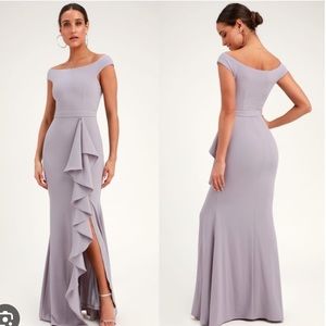 Lulus Dusty Lavender Maxi Dress